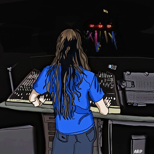 Cartoon: Sound Eng. (medium) by tonyp tagged arp,arptoons,music,sound,man