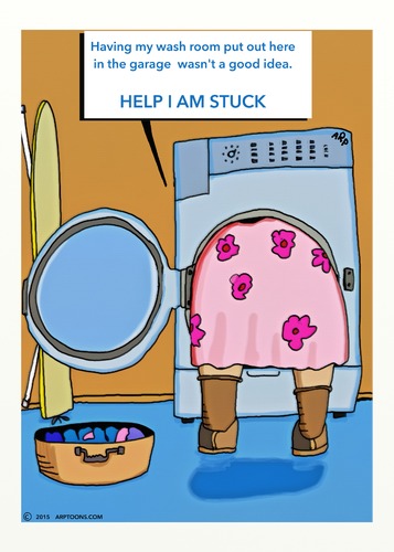 Cartoon: STUCK DOING LAUNDRY (medium) by tonyp tagged arp,clothes,dirty,laundry,stuck,help,arptoons