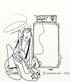 Cartoon: Almost tuned (small) by tonyp tagged arp,arptoons,guitar,tuned