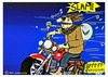 Cartoon: Biker and bird (small) by tonyp tagged arp,biker,motorcycle,scooter,bird