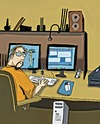 Cartoon: My Desk and me drawing (small) by tonyp tagged arp,tonyp,arptoons,wacom,draw,drawing,artist,tall,dog