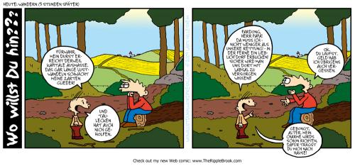 Cartoon: Das große Durstwandeln - Teil 2 (medium) by The Ripple Brook tagged vater,sohn,wandern,durst,abenteuer