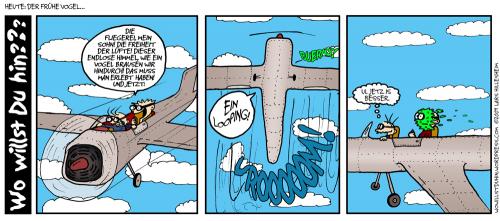 Cartoon: Luftkotze (medium) by The Ripple Brook tagged baby,flugzeug,looping,kotze