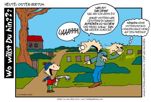 Cartoon: Spookey Ostermontag (medium) by The Ripple Brook tagged baby,leiche,arm,ostermontag,friedhof,fund
