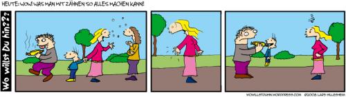 Cartoon: Wurstbeisser (medium) by The Ripple Brook tagged baby,zähne,wurst,beissen