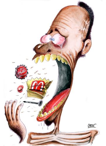 Cartoon: Junk Food (medium) by Carlos Augusto tagged burger,big,poverty,third,world,hunger,coca,cola,coke,donalds