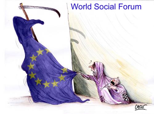 World Social Forum By Carlos Augusto | Politics Cartoon | TOONPOOL