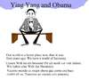 Cartoon: Obama and Harmony (small) by Cocotero tagged politics,philosophy,terrrorism