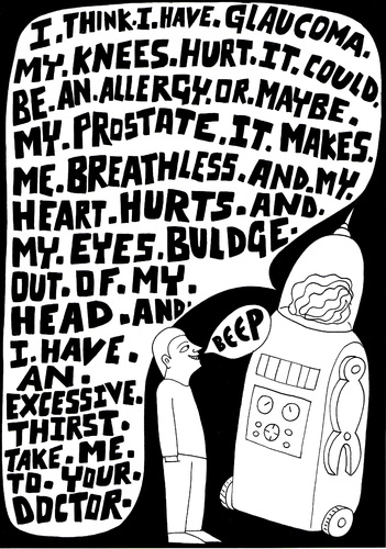 Cartoon: I feel ill (medium) by baggelboy tagged sick,robot