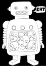 Cartoon: Eat (small) by baggelboy tagged robot,food,machine