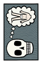 Cartoon: I remember (small) by baggelboy tagged think,thought,skull