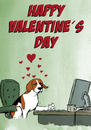 Cartoon: Let me be your Valentine (small) by dogtari tagged valentines,day,beagle,love,computer