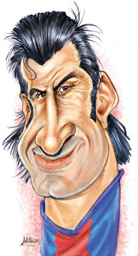 Cartoon: Luis Figo (medium) by William Medeiros tagged sports,soccer