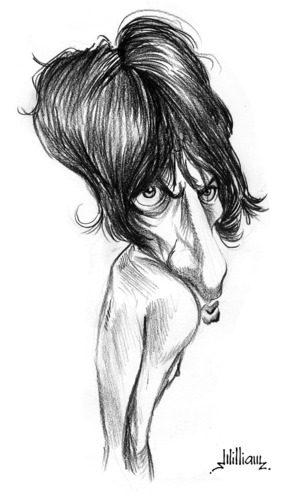 Cartoon: Richard Ashcroft (medium) by William Medeiros tagged music,rock