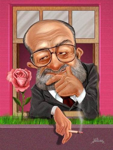 Cartoon: Umberto Eco (medium) by William Medeiros tagged writer,books