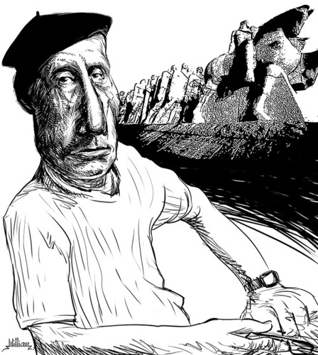 Cartoon: Victor Brecheret (medium) by William Medeiros tagged artist