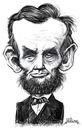 Cartoon: Abraham Lincoln (small) by William Medeiros tagged politicals
