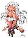 Cartoon: Albert Einstein (small) by William Medeiros tagged cari,cature,cinentist,genious