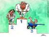 Cartoon: Podium (small) by William Medeiros tagged judo,sport