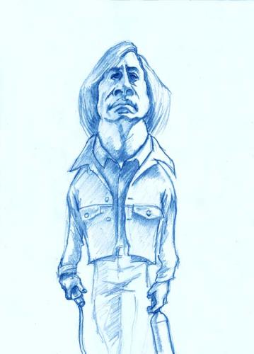 Cartoon: Anton Chigurg (medium) by leandrofca tagged art,caricature,illustration