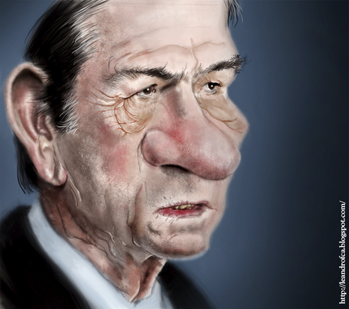 Cartoon: CARICATURA TOMMY LEE JONES (medium) by leandrofca tagged caricature