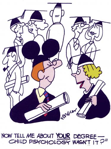 Cartoon: Child psychology (medium) by daveparker tagged mickey,mouse,hat,psychology,