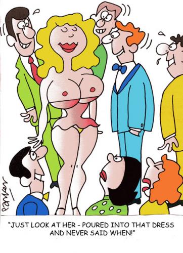 Cartoon: Never said when! (medium) by daveparker tagged breasts,ogling,men,bitchy,females,