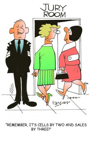 Cartoon: Sale time. (medium) by daveparker tagged jury,room,women,policeman,