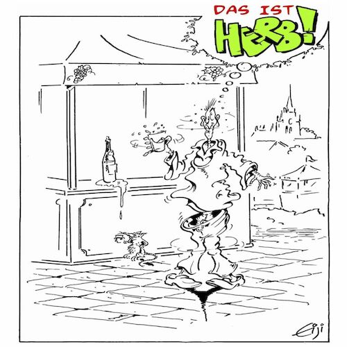 Cartoon: Das ist Herb (medium) by eisi tagged wein,weinfest,herb