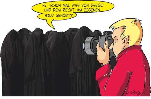 Cartoon: DSVGO (medium) by eisi tagged dsvgo,bilder,fotos,photos,bildrechte,pressefreiheit,kunstfreiheit,bürokratie