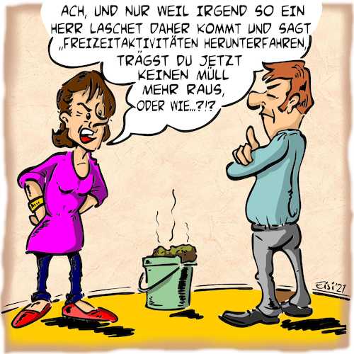 Cartoon: Freizeitaktivität herunterfahren (medium) by eisi tagged freizeitaktivität,corona