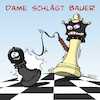 Cartoon: Dame schlägt Bauer (small) by eisi tagged schach,bdsm