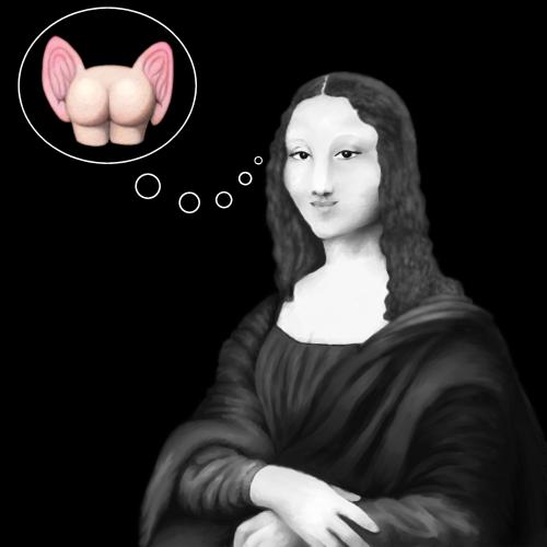 Cartoon: gioconda2 (medium) by papiertiger tagged monalisa,answer,smile