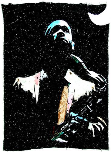 Cartoon: John Coltrane (medium) by juniorlopes tagged jazz,,john coltrane,jazz,illustration,karikatur,künstler,hommage,portrait,musiker