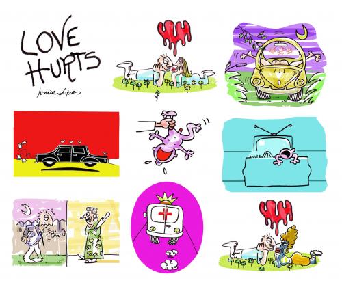 Cartoon: love hurts (medium) by juniorlopes tagged love