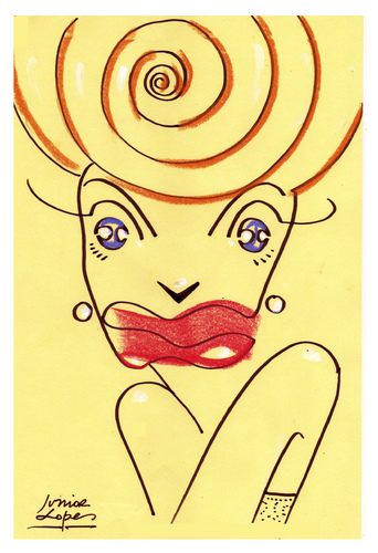 Cartoon: Lucille Ball (medium) by juniorlopes tagged lucille,ball,lucille,ball