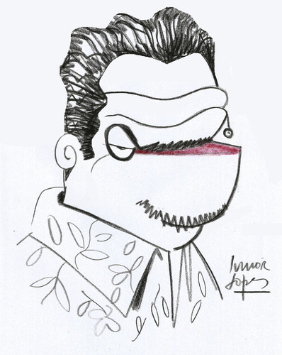 Cartoon: Luiz Guzman (medium) by juniorlopes tagged luiz,guzman,actor,luiz,guzman,actor