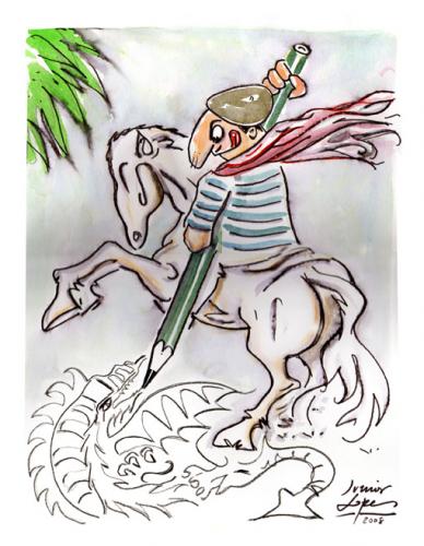 Cartoon: Saint George (medium) by juniorlopes tagged saint,george,cartoon