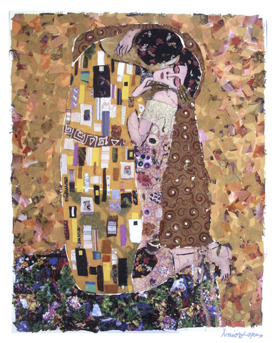 Cartoon: The Kiss (medium) by juniorlopes tagged kiss,klimt,illustration,klimt,kunst