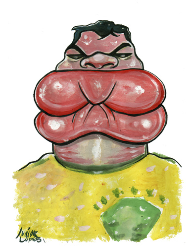 Cartoon: Thiago Silva (medium) by juniorlopes tagged thiago,silva,thiago,silva