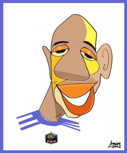 Cartoon: Thierry Henry (medium) by juniorlopes tagged world,cup,2010,fußball,fussball,wm,karikatur,karikaturen,frankreich,thierry henry,thierry,henry