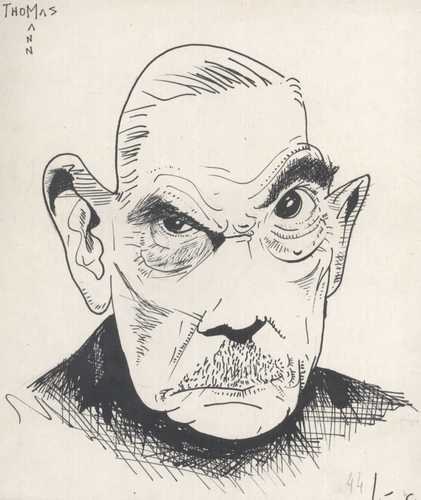 Cartoon: thomas mann (medium) by juniorlopes tagged caricature