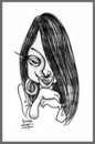 Cartoon: Nicoleta Ionescu (small) by juniorlopes tagged caricature,draw,me