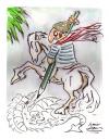 Cartoon: Saint George (small) by juniorlopes tagged saint,george,cartoon