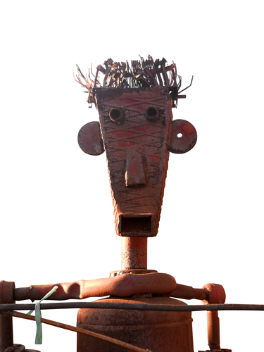 Cartoon: Self portrait (medium) by LeeFelo tagged selfportrait,recycled,iron,scrap