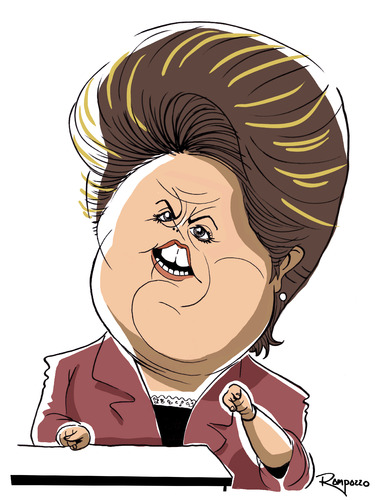 Cartoon: Dilma Rousseff (medium) by Marcelo Rampazzo tagged dilma,roussef,politics,brazil,president,dilma,roussef,politics,brazil,president