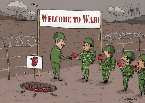 War By Marcelo Rampazzo | Philosophy Cartoon | TOONPOOL