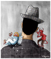 Cartoon: Face of Evil (small) by Marcelo Rampazzo tagged evil,angel,bad