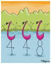 Cartoon: Flamingos (small) by Marcelo Rampazzo tagged flamingos