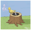 Cartoon: Natural song (small) by Marcelo Rampazzo tagged natural,song,birs